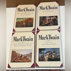 Mark Twain - Lot of 4 Large Paper Back - 1993 Book Club Editions - 8" x 5.5”